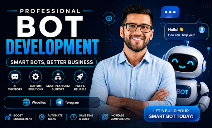 develop a custom bot ai chatbot telegram discord or automation bot