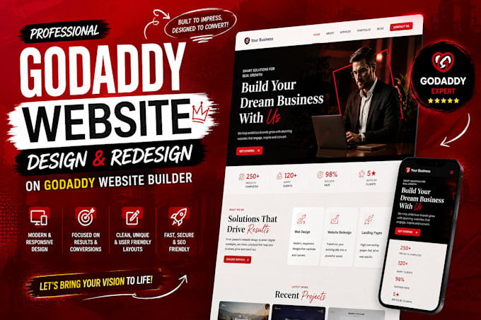 develop godaddy website redesign godaddy website on godaddy website builder