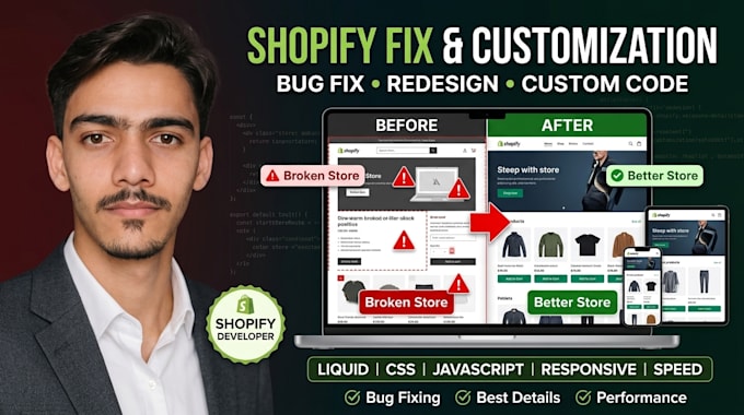 do shopify theme customization, redesign shopify, store design, custom coding