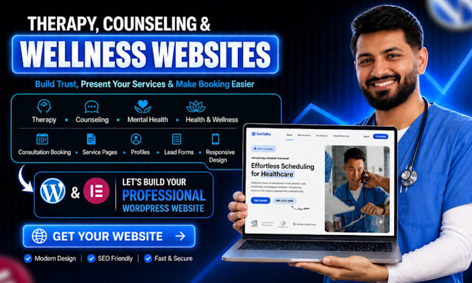 design wordpress healthcare, counseling and therapy website