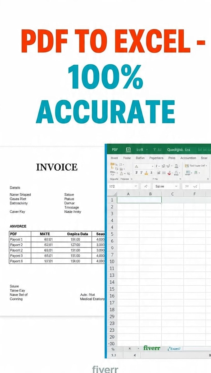 convert PDF to excel and word with accurate data entry