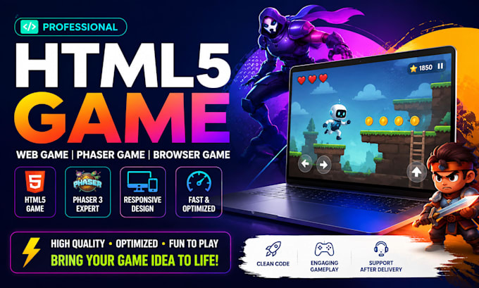 develop html5 game, web game, phaser game, browser game