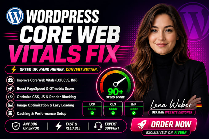 fix wordpress core web vitals and improve google pagespeed