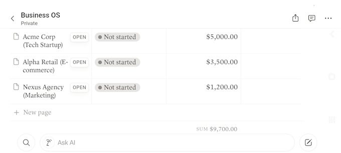build a custom notion workspace and business os template