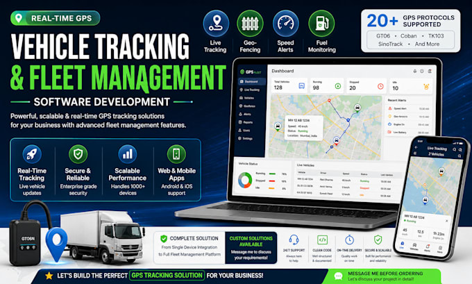 develop gps tracking software for fleet and vehicle management