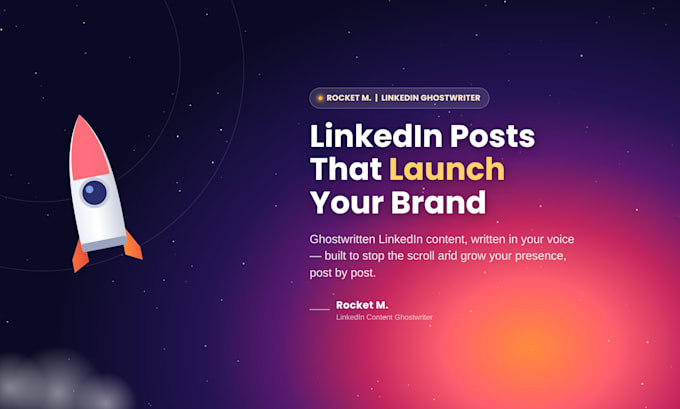 ghostwrite linkedin posts that launch your personal brand