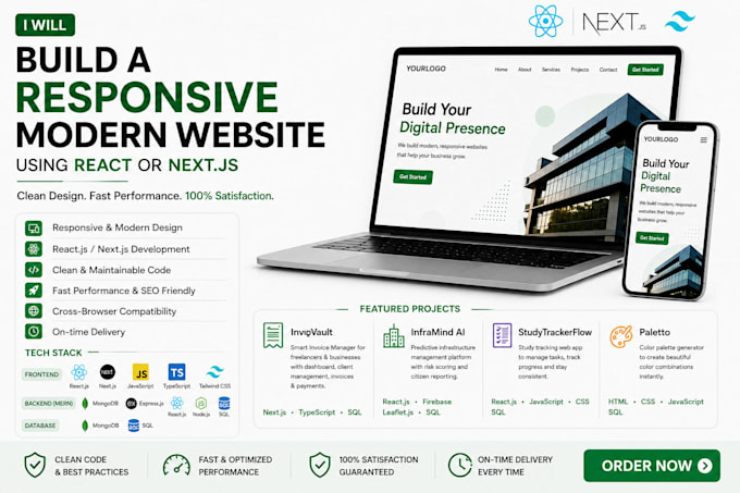 build a modern responsive website