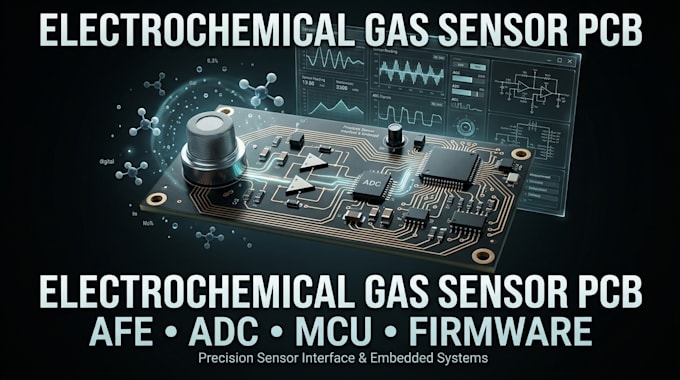 design electrochemical gas sensor pcb, sensor interface and embedded firmware