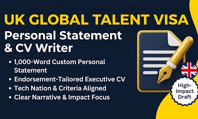 draft a winning personal statement and CV for UK global talent visa