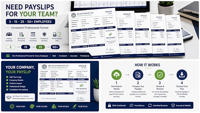 create professional employee payslips and salary slips
