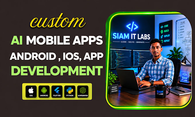 develop ai mobile app, ai chatbot and flutter ai  app for ios and android apps