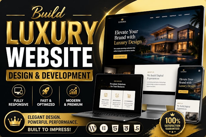 build luxury website design and website development