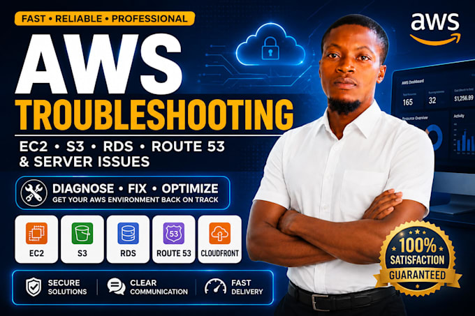 troubleshoot and fix AWS ec2, s3, rds, rdp routes 53 and server issue