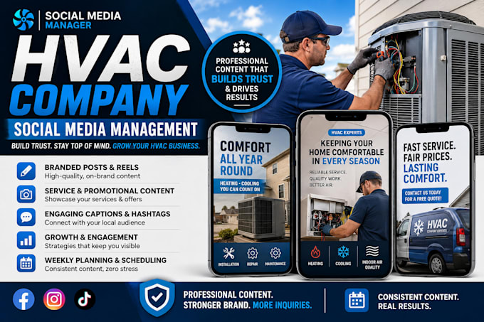 be your social media manager for hvac companies