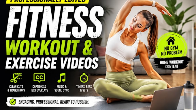 professionally edit fitness workout and exercise videos