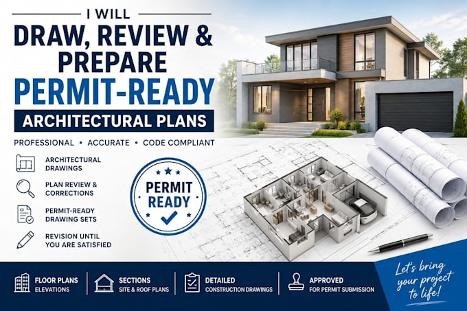 draw, review, and prepare permit ready architectural plan