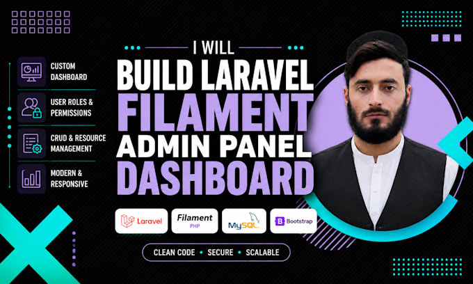 build laravel filament admin panel dashboard