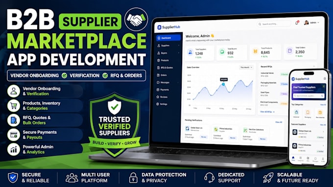 develop a supplier marketplace app with vendor onboarding verification