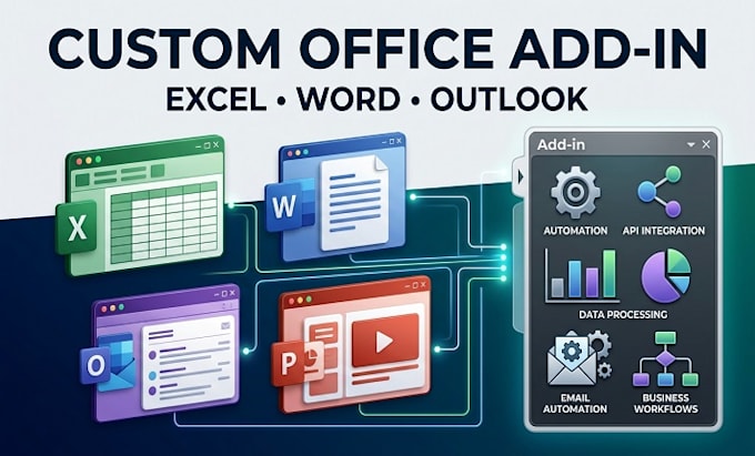 develop custom microsoft office add ins for excel word outlook