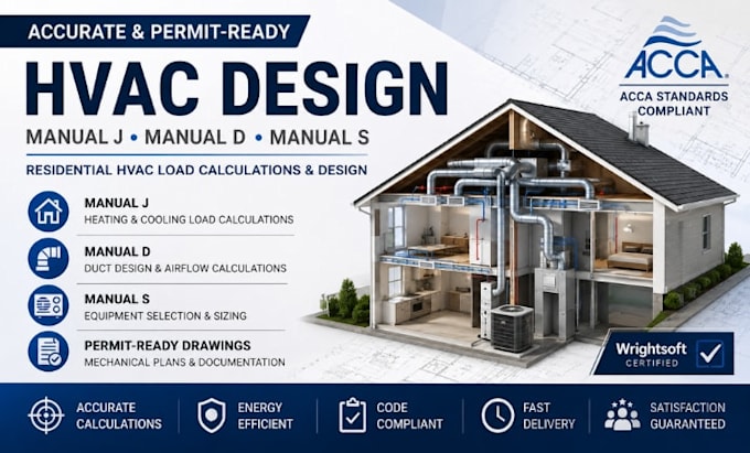 do hvac design, manual jds load calculations and duct design