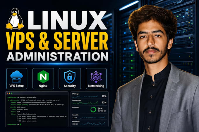 provide technical support to setup, secure and manage linux server