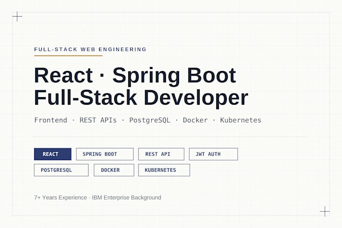 develop a full stack web application with spring boot and react