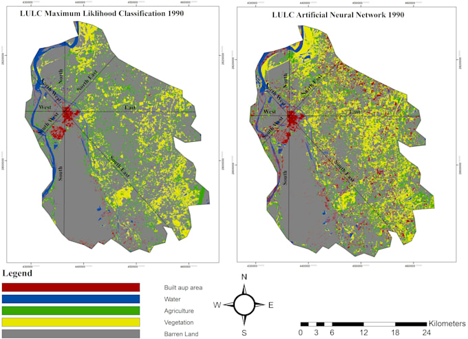 do gis remote sensing arcgis, lulc, qgis