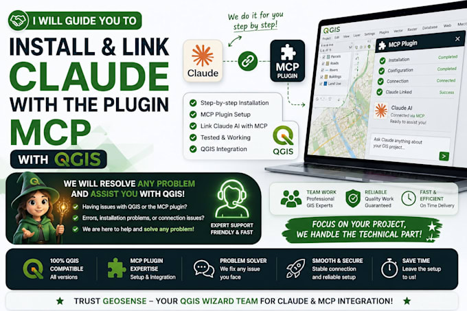 set up and connect claude with qgis mcp