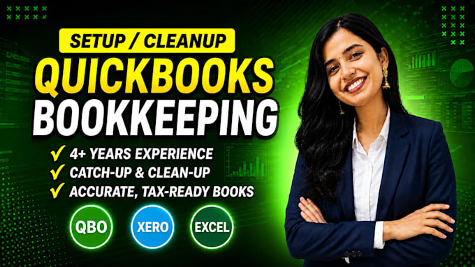 do USA and UK based quickbooks online setup, cleanup, excel bookkeeping