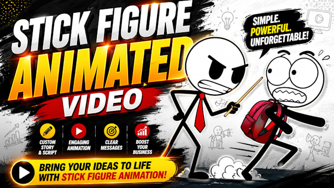 create ai stickman animation, stick figure explainer videos