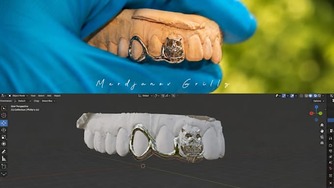 design 3d cad models for custom dental grillz stl