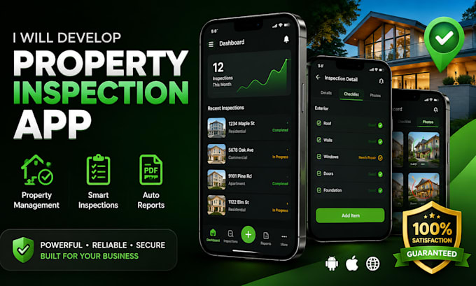 develop property inspection app, integrated property, audit app, real estate app