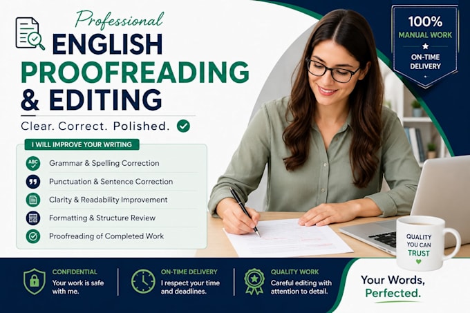 proofread and edit your english assignment or essay