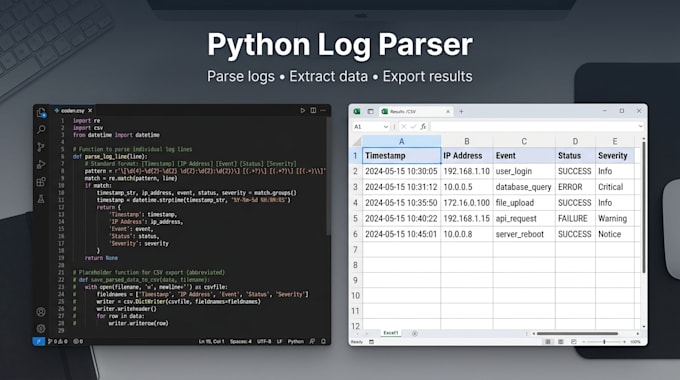 write a python script for web scraping, automation, and data parsing