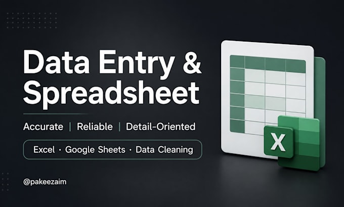 accurate data entry and excel spreadsheet work