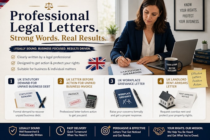 draft a letter for deposit,  damages