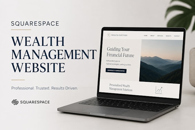 a professional squarespace wealth management website