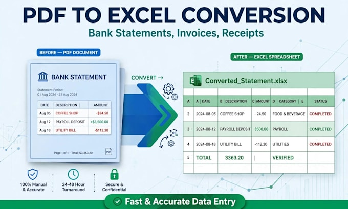do accurate finance data entry and excel bookkeeping