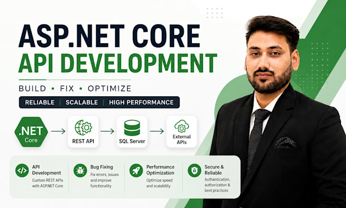 develop fix or optimize your asp dotnet core API backend