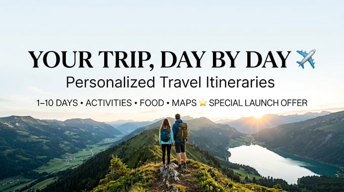 create your personalised day by day itinerary