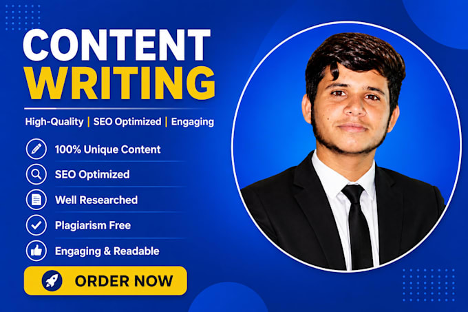 research your topic and write high quality SEO blog content