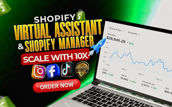 be your shopify dropshipping manager, shopify virtual assistant and ebay manager