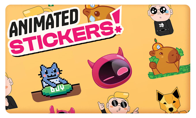 create fluid high quality animated stickers for telegram, giphy or whatsapp