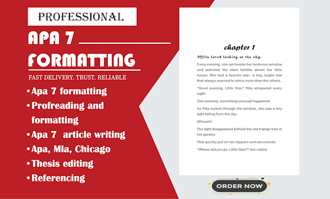 format, edit,  and profread  your document in apa 7 style, chicago, mla, thesis
