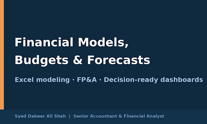 financial model budget and forecast in excel