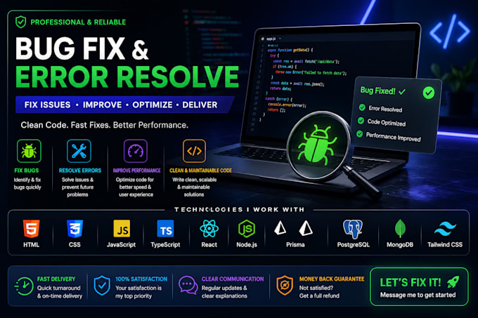 fix react nextjs nodejs typescript and API bugs