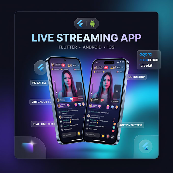 build a custom live streaming app with real time features