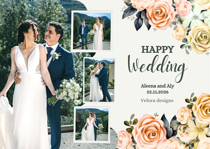 design luxury and trendy wedding invitation cards