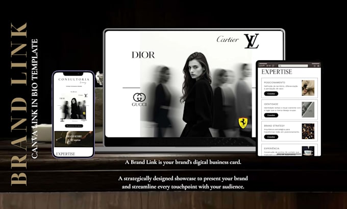 create a luxury custom link in bio