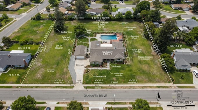 draw 2d site plan, plot plan, property map and layout drawings